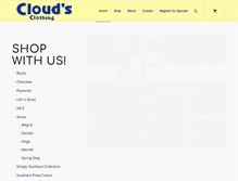 Tablet Screenshot of cloudsclothingva.com
